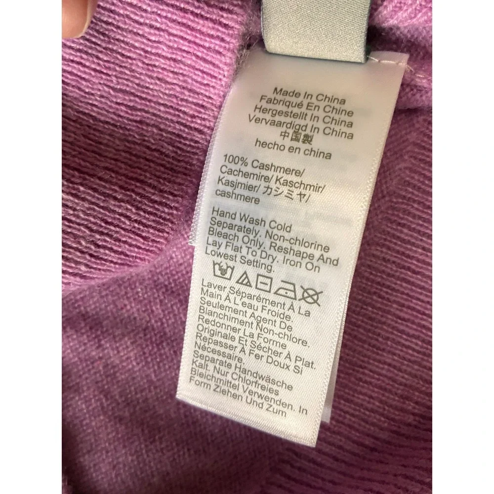 J.Crew Womens 100% Cashmere Crewneck Sweater Purple BA400 FA23 Size Medium